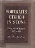 Capa de 'Portraits etched in stone. Early jewish settlers. 1682 - 1831'